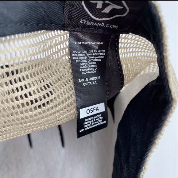 '47 Brand Clean Up Los Angeles Chargers Trucker Black SnapBack Hat Adjustable - Picture 6 of 6